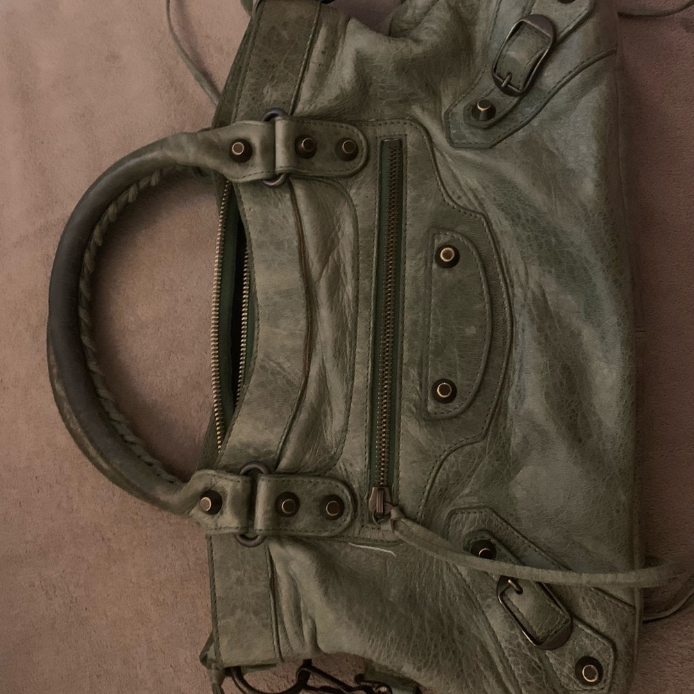 Balenciaga green bag